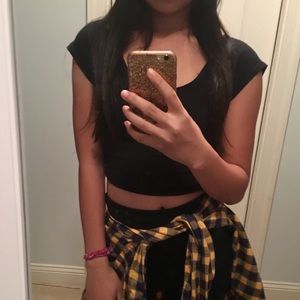 Cute Black Crop Top